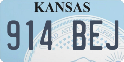 KS license plate 914BEJ