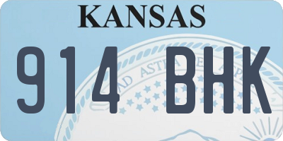 KS license plate 914BHK