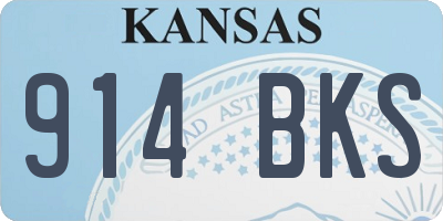 KS license plate 914BKS