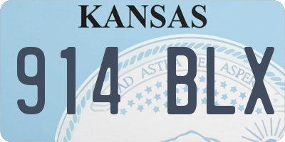 KS license plate 914BLX