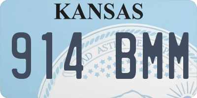 KS license plate 914BMM