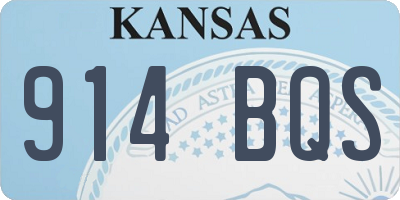 KS license plate 914BQS