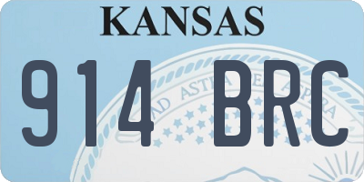 KS license plate 914BRC