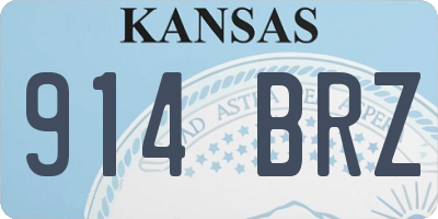 KS license plate 914BRZ