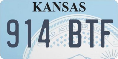 KS license plate 914BTF
