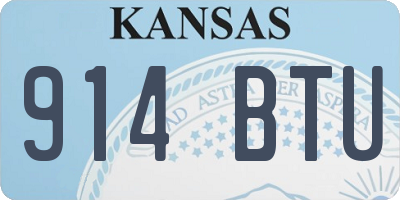 KS license plate 914BTU