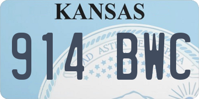 KS license plate 914BWC