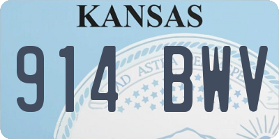 KS license plate 914BWV