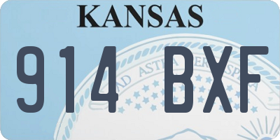 KS license plate 914BXF