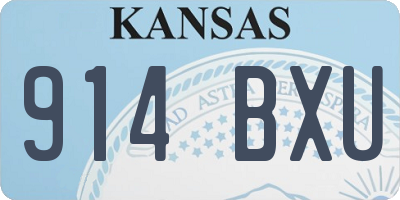 KS license plate 914BXU