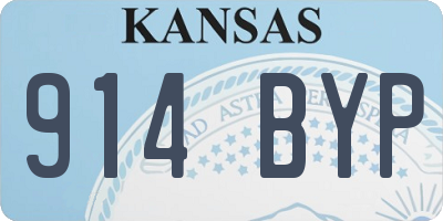 KS license plate 914BYP