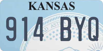 KS license plate 914BYQ