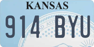 KS license plate 914BYU