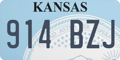 KS license plate 914BZJ