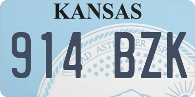 KS license plate 914BZK