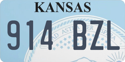 KS license plate 914BZL