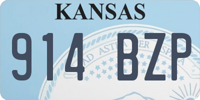 KS license plate 914BZP