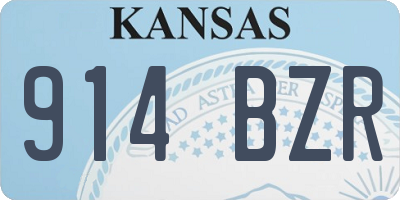 KS license plate 914BZR