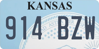 KS license plate 914BZW