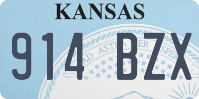 KS license plate 914BZX