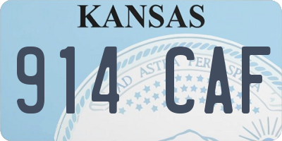 KS license plate 914CAF