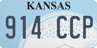 KS license plate 914CCP