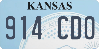 KS license plate 914CDO