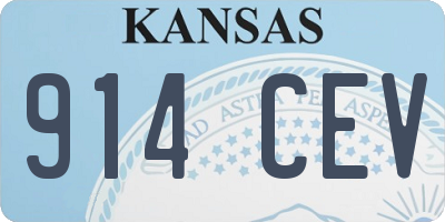 KS license plate 914CEV