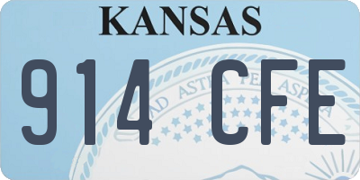 KS license plate 914CFE