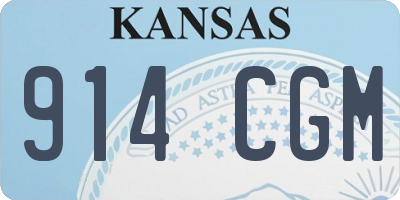 KS license plate 914CGM