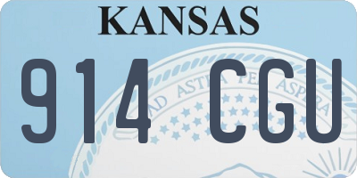 KS license plate 914CGU