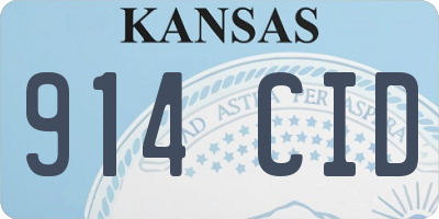 KS license plate 914CID