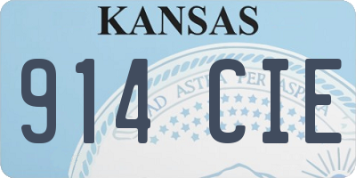 KS license plate 914CIE