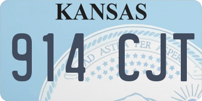KS license plate 914CJT