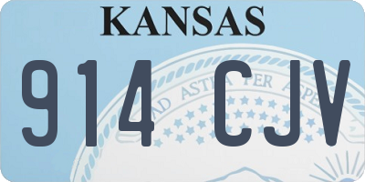 KS license plate 914CJV
