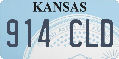KS license plate 914CLD
