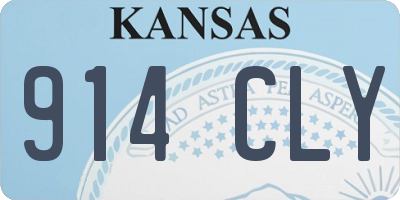 KS license plate 914CLY