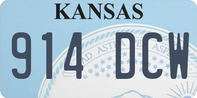 KS license plate 914DCW