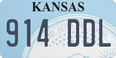 KS license plate 914DDL
