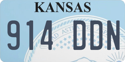 KS license plate 914DDN