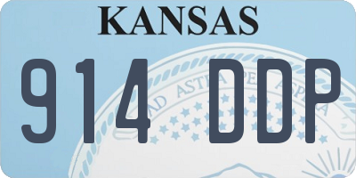 KS license plate 914DDP