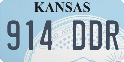 KS license plate 914DDR