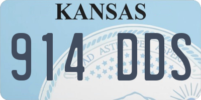 KS license plate 914DDS