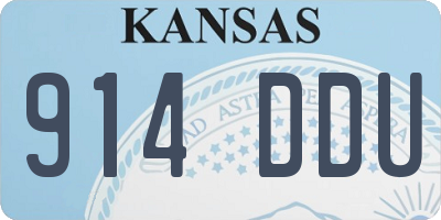 KS license plate 914DDU