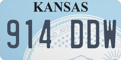 KS license plate 914DDW