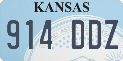 KS license plate 914DDZ