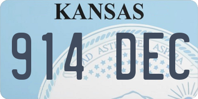 KS license plate 914DEC