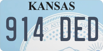 KS license plate 914DED