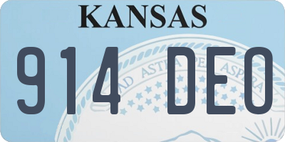 KS license plate 914DEO