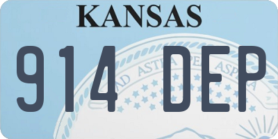 KS license plate 914DEP